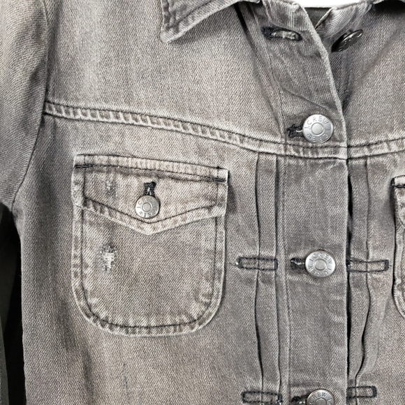 J. Crew Distressed Faded Black Jean Jacket - Picture 4 of 7